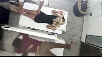 A couple's massage was captured on camera as the masseuse adored the stunning wife besides her cuckold husband, NTR JAV.