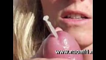 For Naomi, cum on the beach
