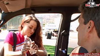 18-year-old brunette cheerleader Seduction of a teen with natural tits