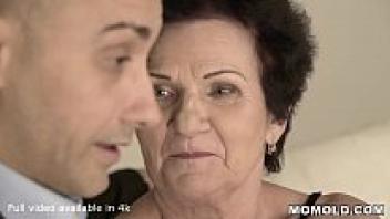 Mum gets a hard pounding on her hairy pussy.