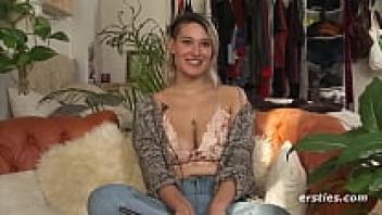 Ersties: An attractive Italian woman uses oil to massage herself before touching herself