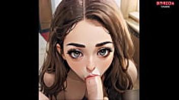 AI's ASMR blowjob hentai animation loop