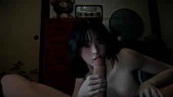 When it comes to 3D hentai animation, the Korean wife will do everything.