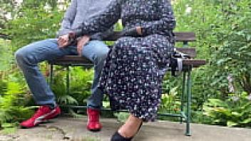 Outside, cum for a gorgeous milf cuckold husband