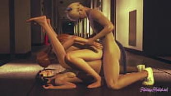 One Piece Hentai 3D - Threesome with Nami and Nico Robin in an Orgy Loved - Japanese asian manga anime game porn