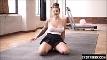 In the gym, an upskirt3.